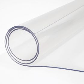 Plastic Table Cover, 46"x96"x0.08", Transparent PVC Table Protector, Rectangle Clear Desk Mat